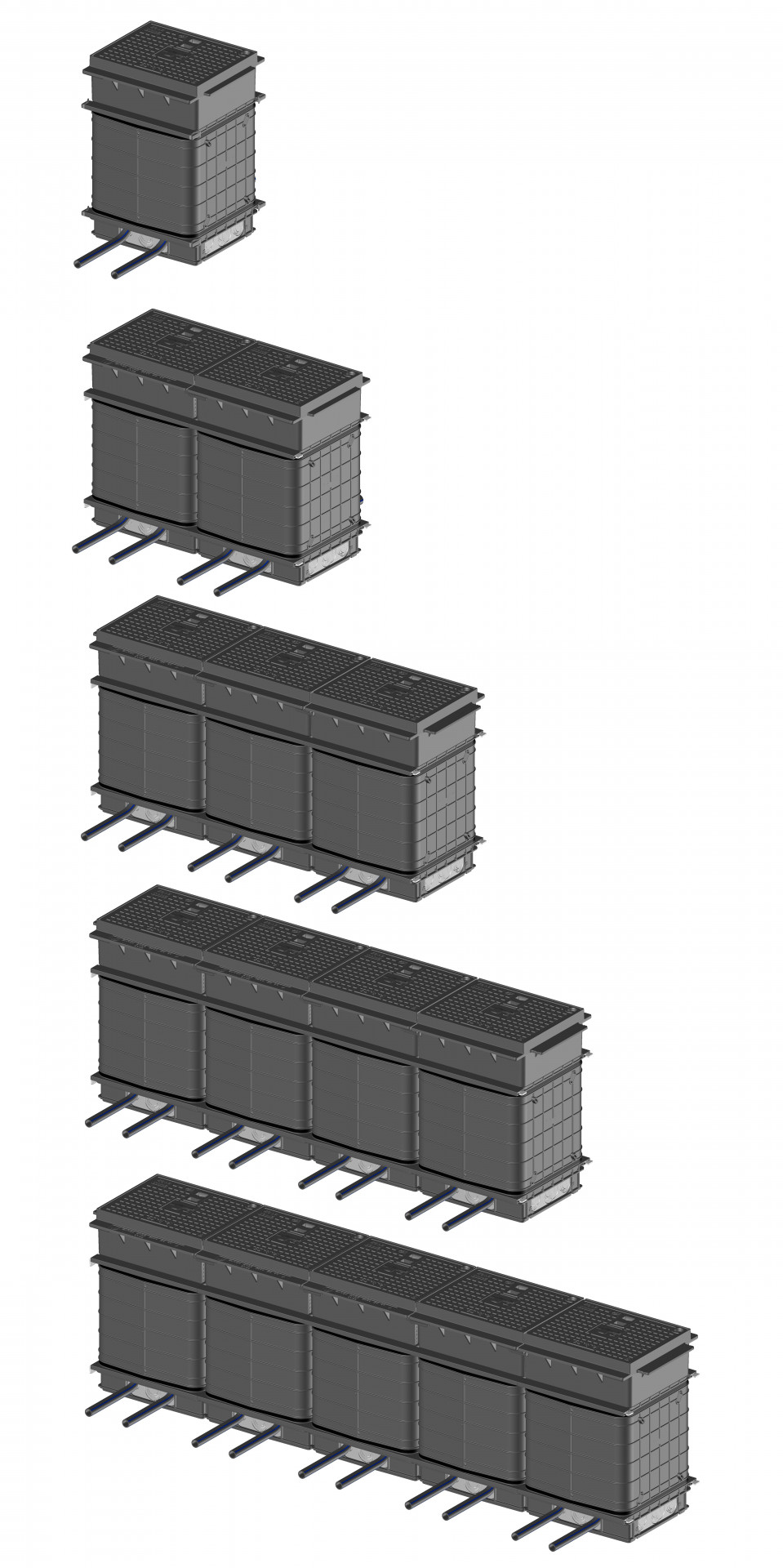 De 2 à 10 compteurs 110mm DN15 ou 20